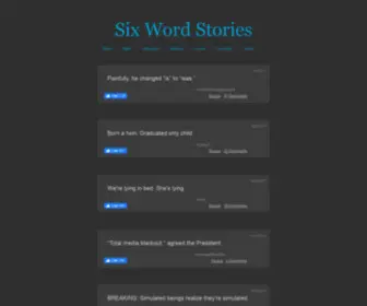 Sixwordstories.net(Six Word Stories) Screenshot