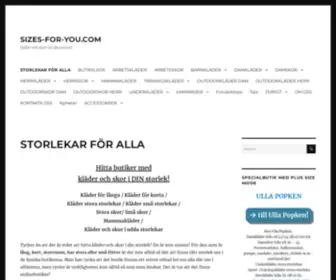 Sizes-For-You.com(Kläder för långa) Screenshot