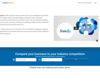 Sizeuparizona.com(Big Data for Arizona Businesses) Screenshot