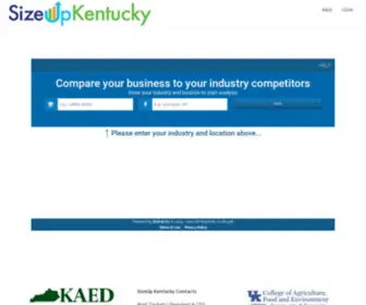 Sizeupkentucky.com(Big Data for Kentucky Businesses) Screenshot