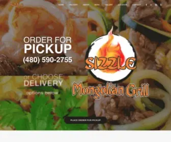 Sizzlemongolian.com(Sizzle Mongolian Grill) Screenshot