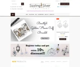 Sizzlingsilver.com(Beautiful Range of Designer Silver jewelry at Sizzling Silver) Screenshot