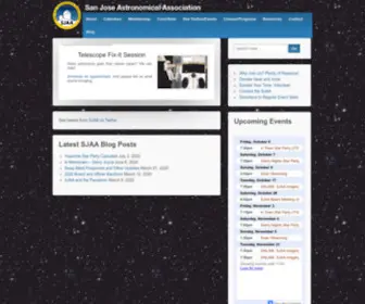 Sjaa.net(San Jose Astronomical Association SJAA) Screenshot