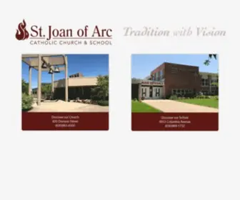 Sjalisle.org(Saint Joan of Arc School and Church) Screenshot