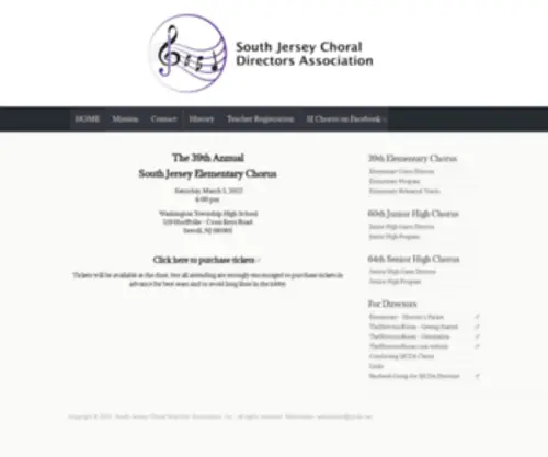 SJCDa.net(Jr/Sr Choir Festival Information Next rehearsal) Screenshot