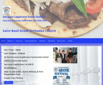 SJCgreekfest.org(San Juan Capistrano Greek Festival) Screenshot