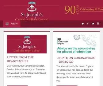 SJCHS.uk(St Joseph's Catholic High School) Screenshot