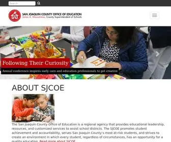 Sjcoe.org(The San Joaquin County Office of Education) Screenshot