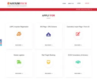 Sjeximtech.com(Think EXIM Think Innovation) Screenshot
