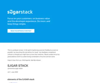 Sjgarstack.org(A software solution stack for creating modern apps on web and mobile) Screenshot