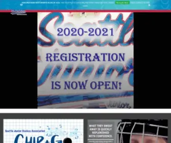 Sjha.com(Seattle Junior Hockey Association) Screenshot