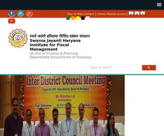 Sjhifm.com(Swarn Jyanti Haryana Institute Fiscal Management) Screenshot