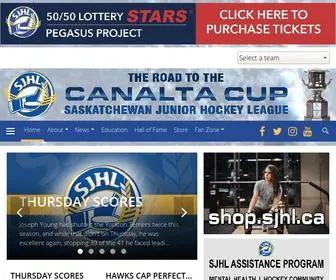SJHL.ca(Saskatchewan Junior Hockey League (SJHL)) Screenshot