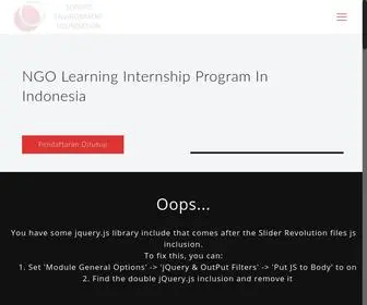 SJnkef-Internship.co.id(SEF (Sompo Environment Foundation) Internship Indonesia) Screenshot