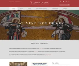 Sjoa.org(Joan of Arc Parish) Screenshot