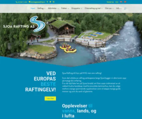 Sjoarafting.com(Sjoa Rafting AS) Screenshot