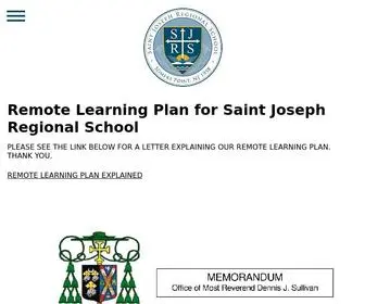 SJRS.org(Saint Joseph Regional School) Screenshot