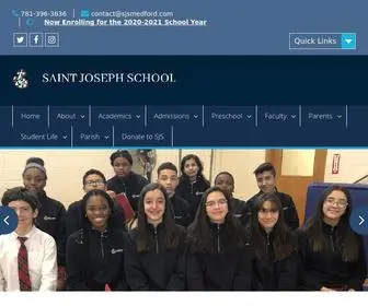 SJsmedford.com(Saint Joseph School Medford MA) Screenshot