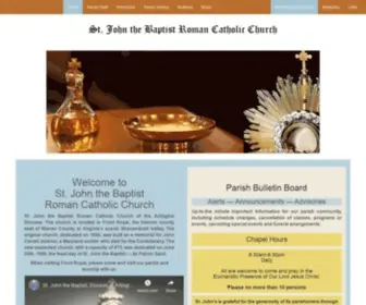 SJTB.org(St. John the Baptist Roman Catholic Church of the Arlington Diocese. The church) Screenshot