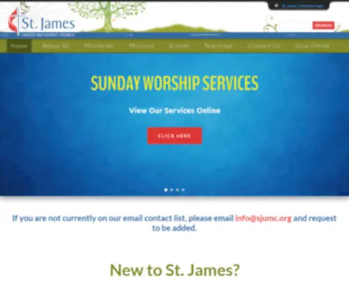 Sjumc.org(James United Methodist Church) Screenshot