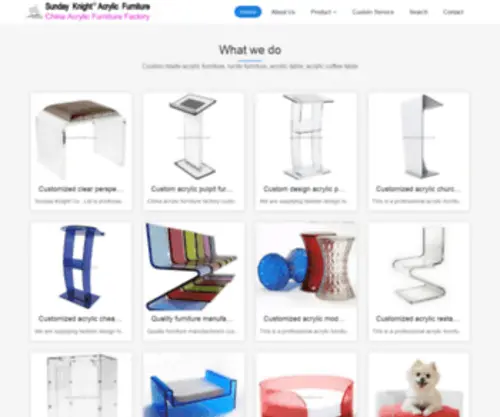SkacrylicFurniture.com(Custom acrylic furniture) Screenshot
