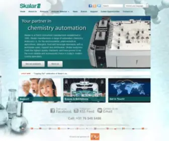 Skalar.com(Automated chemistry analyzers for laboratories) Screenshot