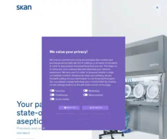 Skan.com(Ihr Partner für modernste aseptische Lösungen) Screenshot