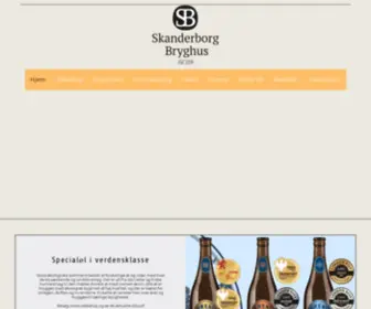 Skanderborgbryghus.dk(Velkommen til Skanderborg Bryghus. Vi sætter en ære i økologisk øl) Screenshot