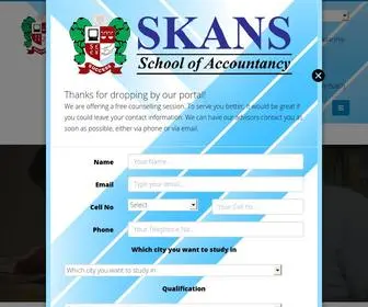 Skans.edu.pk(SKANS School of Accountancy) Screenshot