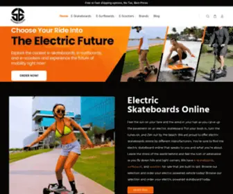 Skateboardselectric.com(Electric Skateboards Online) Screenshot