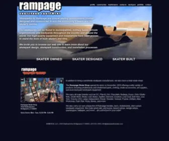 Skateparkramps.com(Rampage Skatepark Equipment) Screenshot