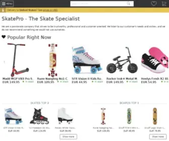 Skatepro.net(The Skate Specialist) Screenshot