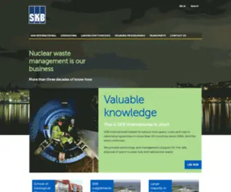 Skbinternational.se(Nuclear waste management) Screenshot