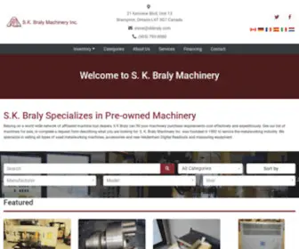 SKbraly.com(Used and new metalworking machinery and new Heidenhain adn Acu) Screenshot