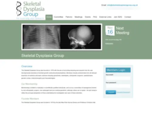 Skeletaldysplasiagroup.org.uk(Skeletal Dysplasia Group) Screenshot