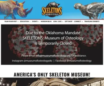 Skeletonmuseum.com(Skeletons) Screenshot