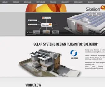 Skelion.com(Sketchup Skelion solar design plugin renewable energy) Screenshot
