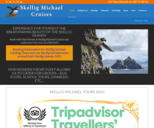 Skelligmichaelcruises.com(Skellig Michael and Skellig Islands) Screenshot