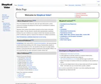 Skeptical-Voter.org(An Organization Committed to Supporting Voters) Screenshot
