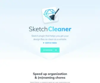 Sketchcleaner.com(Sketch plugin for speeding up organization & (re)naming chores) Screenshot