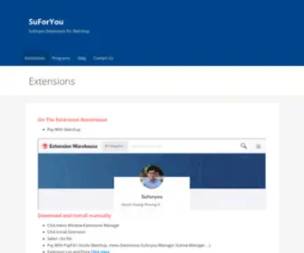 Sketchupforyou.com(SketchUp Extensions) Screenshot