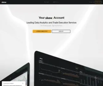 Skew.com(Leading provider of data analytics for Bitcoin and Ether derivatives) Screenshot
