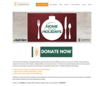 Skfoodbanks.ca(Food Banks of Saskatchewan) Screenshot