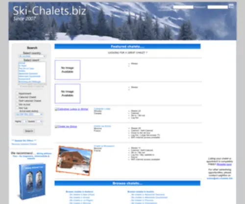 Ski-Chalets.biz Screenshot
