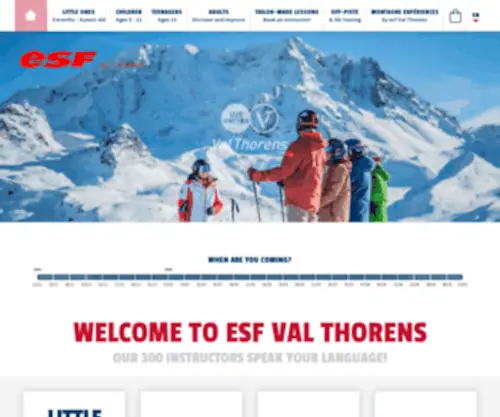 Ski-School-Valthorens.co.uk(Ski holidays with child care Val Thorens) Screenshot