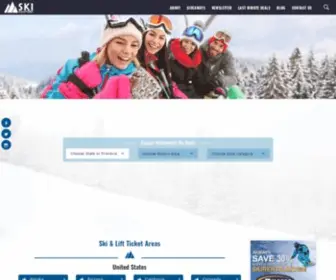 Skicoupons.com(Ski Vacation Deals and Discounts on Lodging) Screenshot