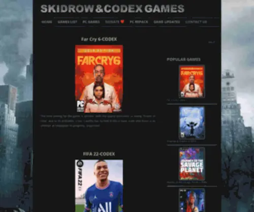 Skidrowcodexgames.com(SKIDROW & CODEX GAMES) Screenshot