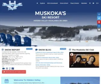 Skihiddenvalley.on.ca(Muskoka Ski Club at Hidden Valley) Screenshot