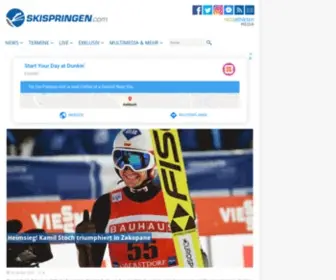 Skijumping.de(Skispringen aktuell bei skispringen.com) Screenshot