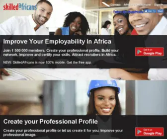 Skilledafricans.com(Find your next professional opportunity in Africa) Screenshot